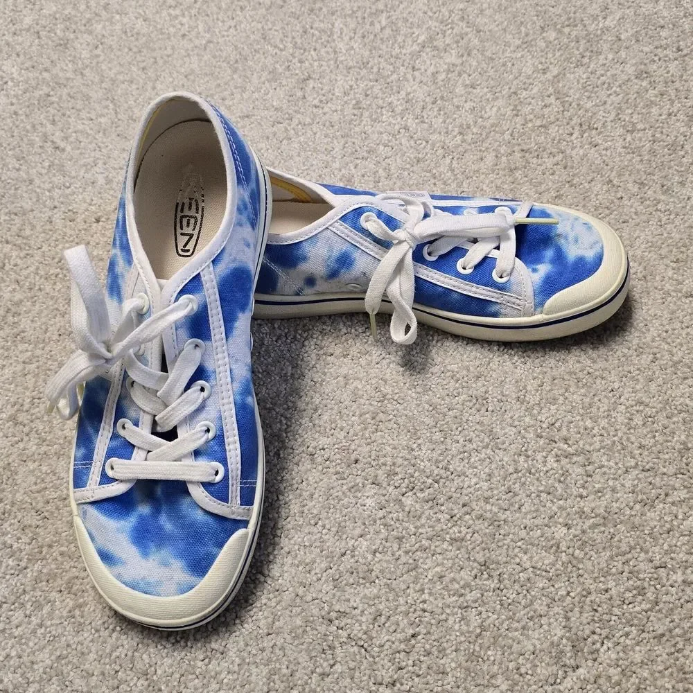 Keen Womens Size 7.5 Elsa Lite Blue White‎ Casual Fashion Sneakers Shoes